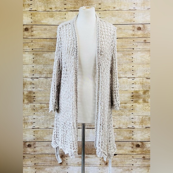 VICI Size S/M  Beige Open-Knit Womens Sweater - Picture 6 of 9